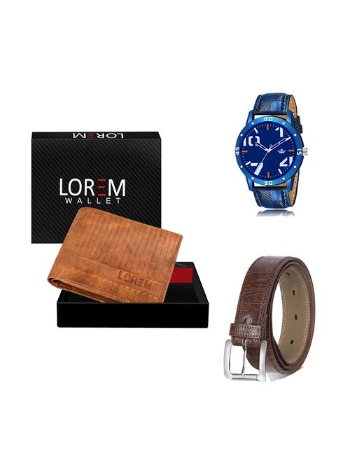belt, wallet & watch gift combo - 19280015 - Very Small Image - 1