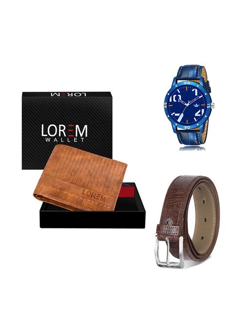 belt, wallet & watch gift combo - 19280019 - Very Small Image - 1