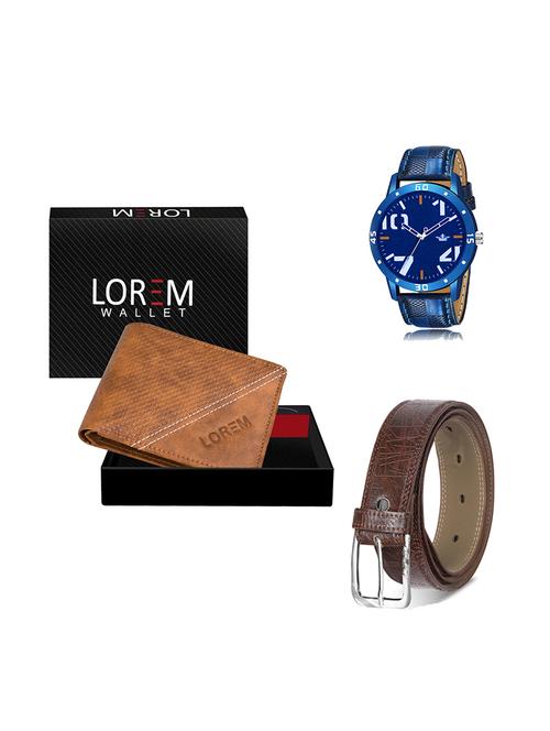 belt, wallet & watch gift combo - 19280042 - Very Small Image - 1