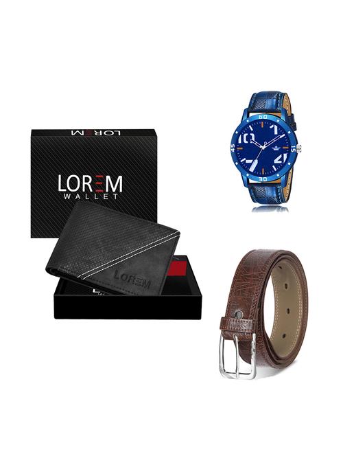 belt, wallet & watch gift combo - 19280054 - Very Small Image - 1