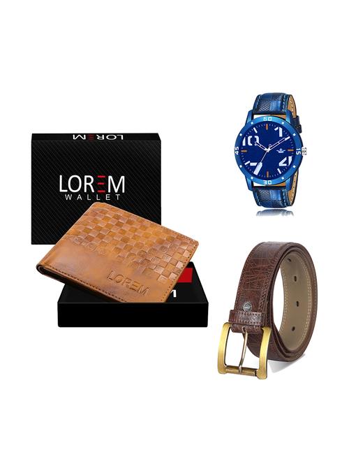 belt, wallet & watch gift combo - 19280062 - Very Small Image - 1