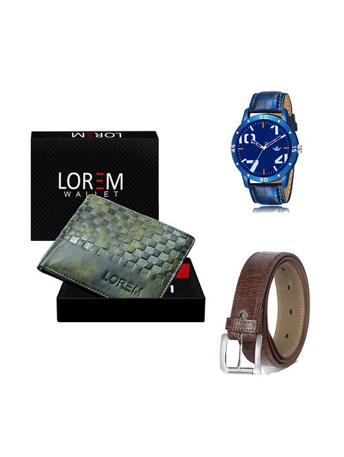 belt, wallet & watch gift combo - 19280069 - Very Small Image - 1