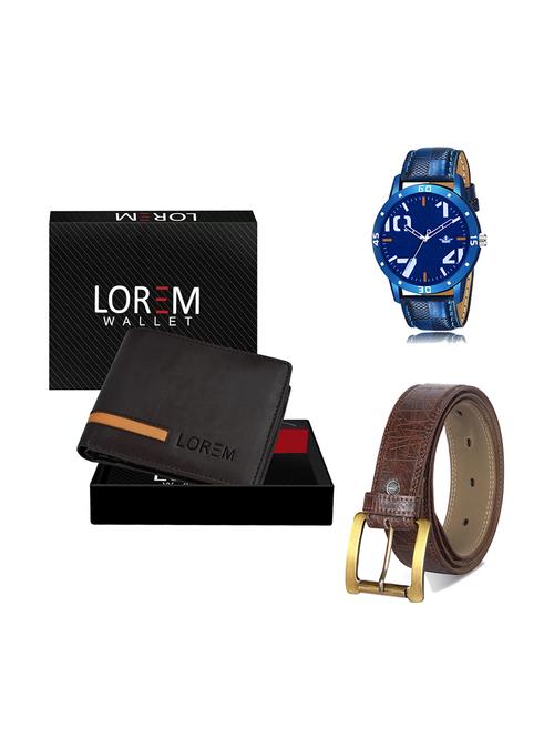 belt, wallet & watch gift combo - 19280098 - Very Small Image - 1