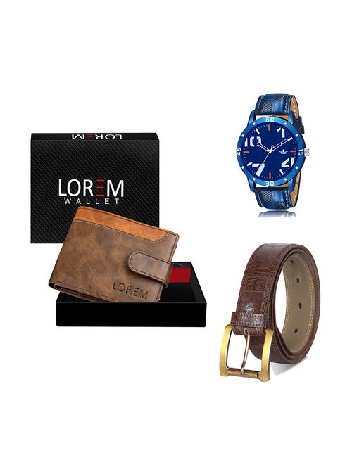 belt, wallet & watch gift combo - 19280104 - Very Small Image - 1