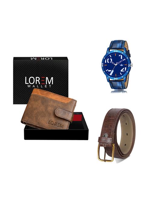 belt, wallet & watch gift combo - 19280106 - Very Small Image - 1