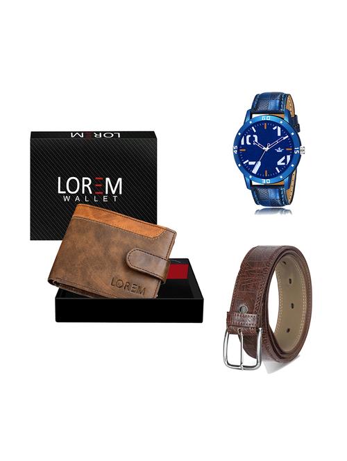 belt, wallet & watch gift combo - 19280107 - Very Small Image - 1