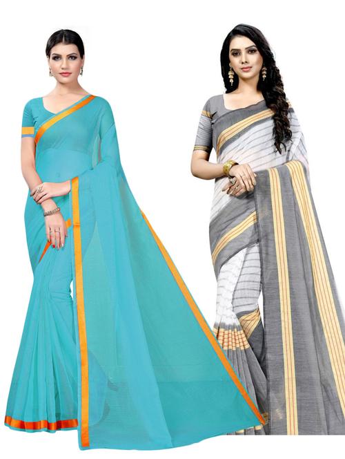 women's saree combo - 19280246 - Very Small Image - 1