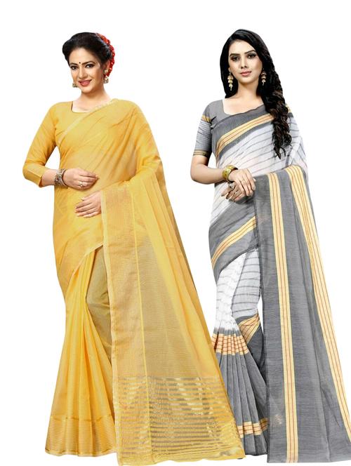 women's saree combo - 19280251 - Very Small Image - 1