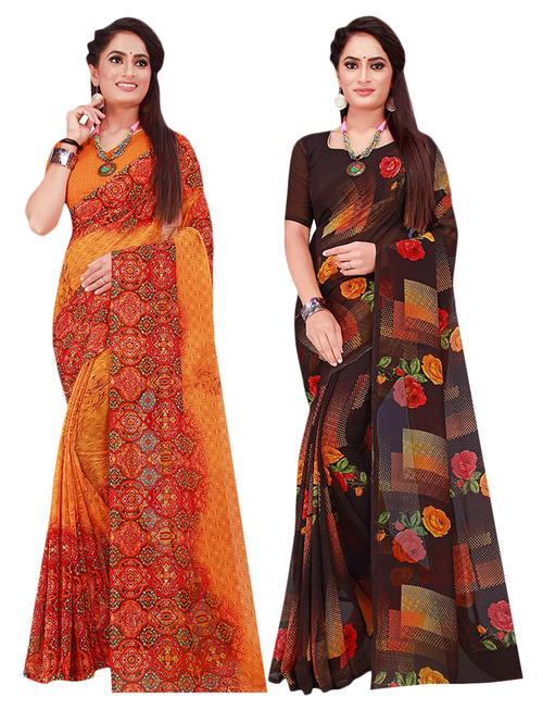 women's saree combo with blouse - 19280601 - Very Small Image - 1