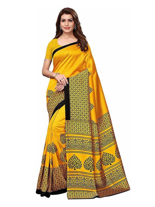 yellow self design bollywood saree with blouse - 19281871 - Very Small Image - 1