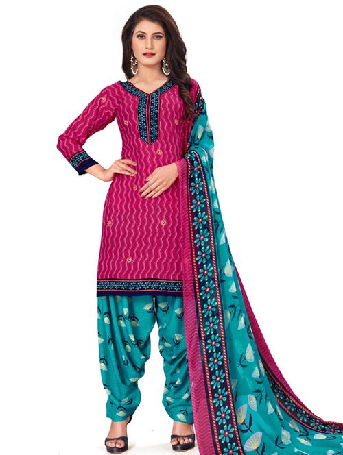 printed unstitched suit set - 19283946 - Very Small Image - 1