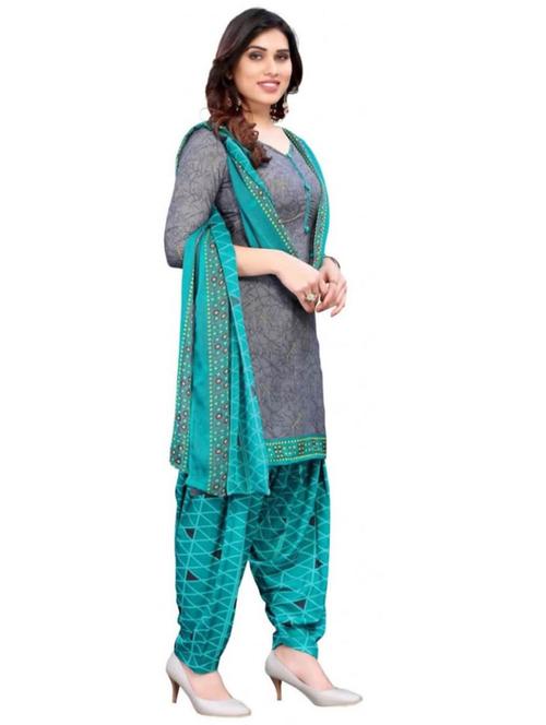 printed unstitched suit set - 19284021 - Very Small Image - 1