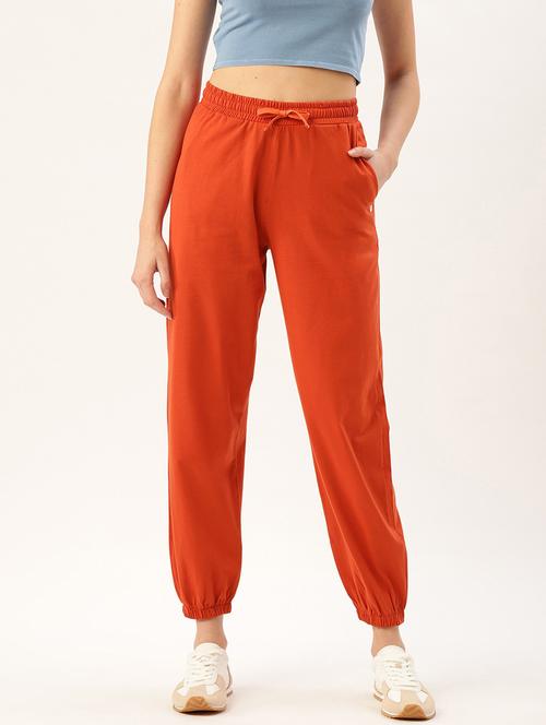 orange cotton blend track pants - 19285128 - Very Small Image - 1