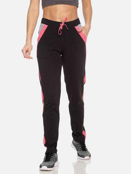 black cotton blend track pants - 19285146 - Very Small Image - 1