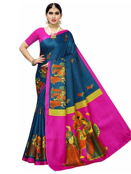 blue self design bollywood saree - 19285313 - Very Small Image - 1