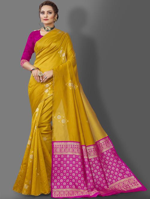 ethnic motif woven saree - 19285681 - Very Small Image - 1