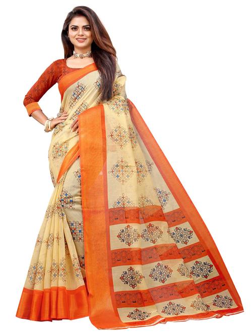 multi colored printed saree with blouse - 19285787 - Very Small Image - 1