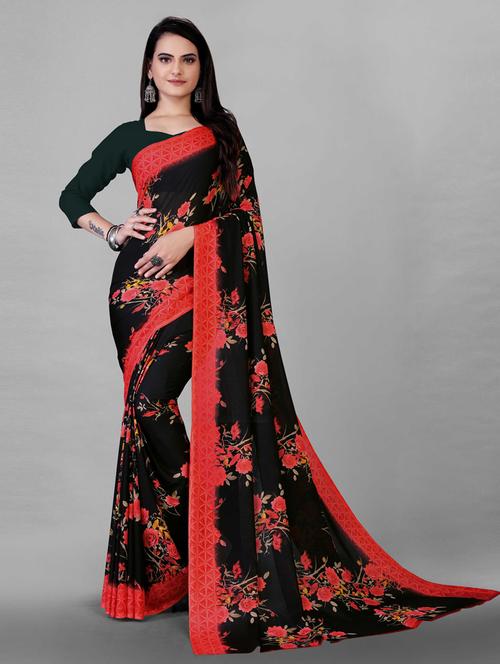 multi colored printed bollywood saree with blouse - 19285823 - Very Small Image - 1