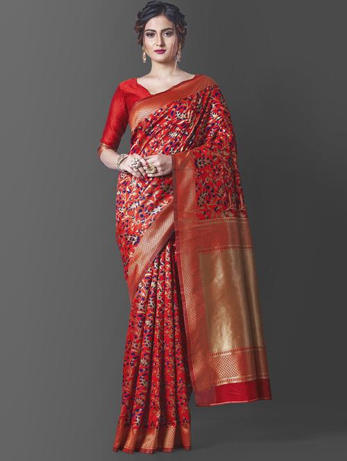 self design banarasi saree - 19285864 - Very Small Image - 1