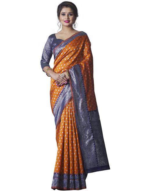 self design banarasi saree - 19285883 - Very Small Image - 1