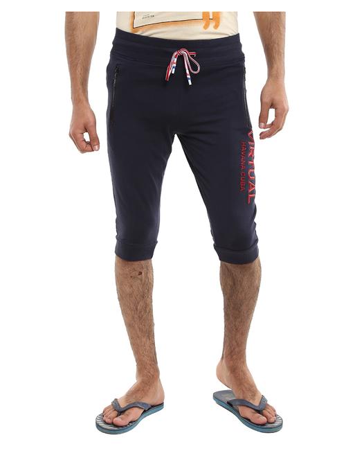 navy blue cotton three fourths - 19286153 - Very Small Image - 1