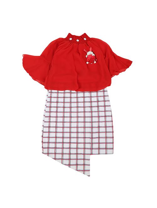 girls mock neck bell sleeve frock - 19286303 - Very Small Image - 1