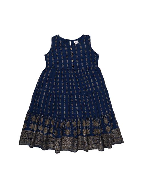 girls round neck sleeveless frock - 19286390 - Very Small Image - 1