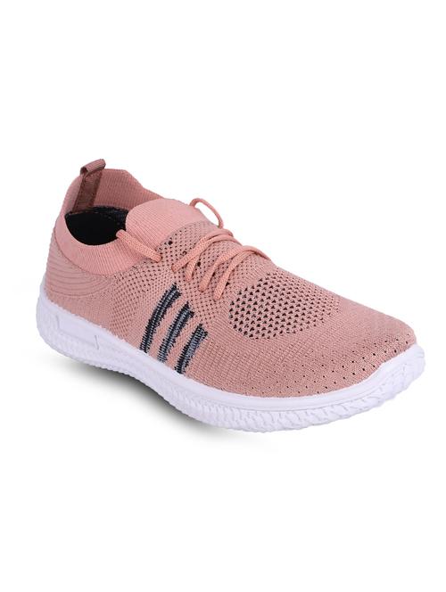 pink fabric laceup casual shoes - 19286447 - Very Small Image - 1