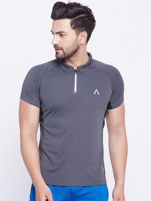 grey solid t-shirt - 19286526 - Very Small Image - 1