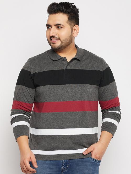 grey stripes t-shirt - 19286608 - Very Small Image - 1