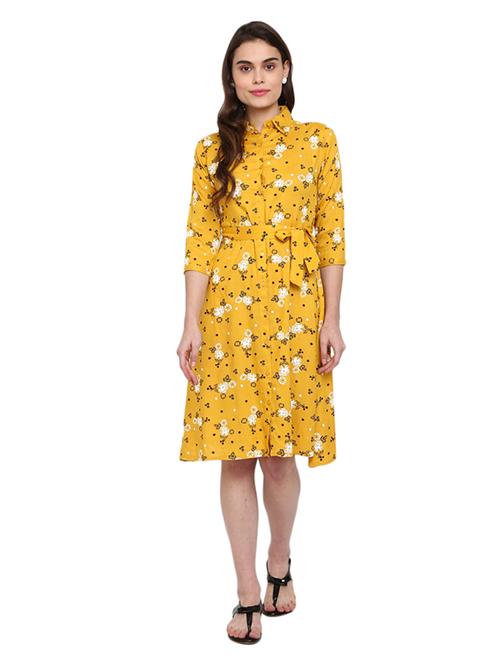 women's fit & flare floral dress - 19286928 - Very Small Image - 1