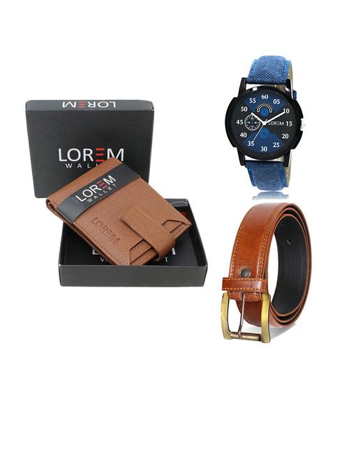 belt, wallet & watch gift combo - 19287460 - Very Small Image - 1