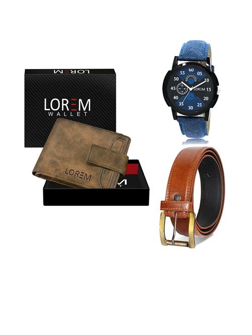 belt, wallet & watch gift combo - 19287473 - Very Small Image - 1