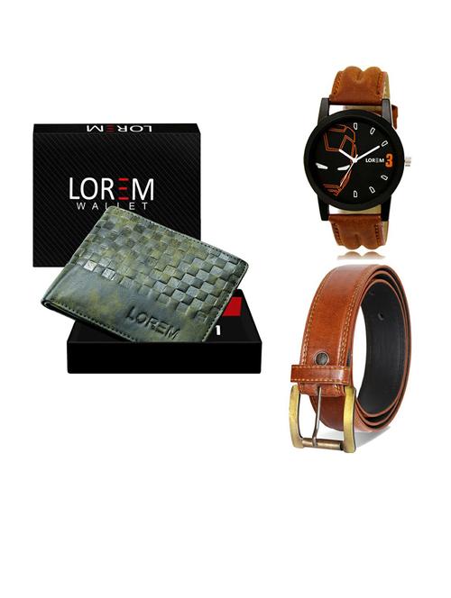 belt, wallet & watch gift combo - 19287578 - Very Small Image - 1