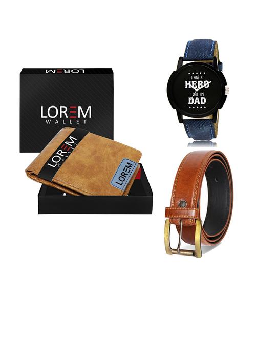 belt, wallet & watch gift combo - 19287686 - Very Small Image - 1
