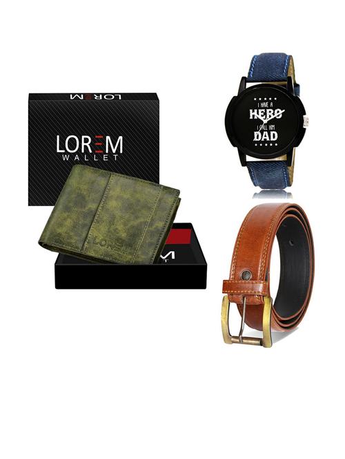 belt, wallet & watch gift combo - 19287693 - Very Small Image - 1