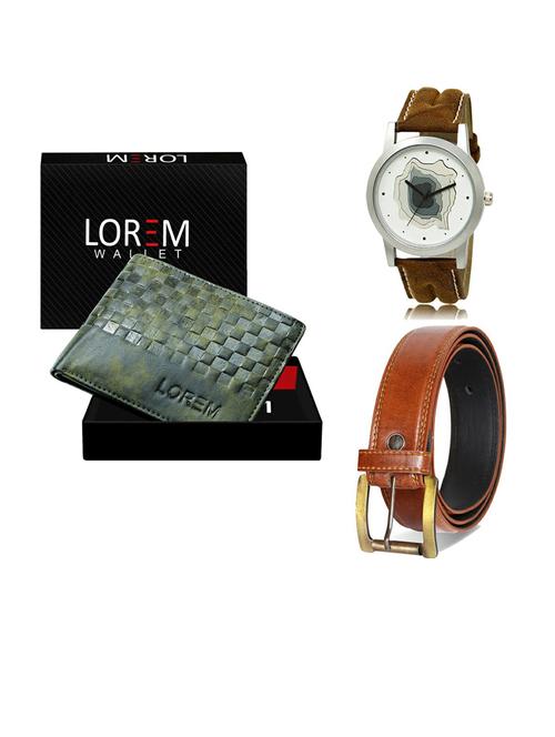 belt, wallet & watch gift combo - 19287803 - Very Small Image - 1