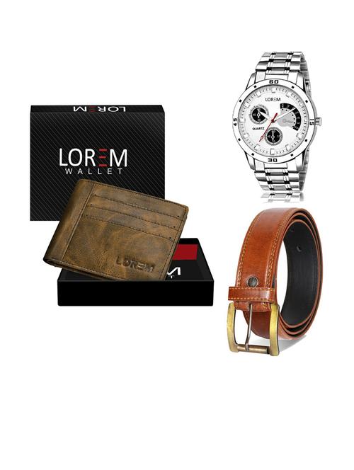 belt, wallet & watch gift combo - 19287829 - Very Small Image - 1