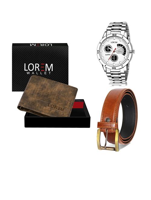 belt, wallet & watch gift combo - 19287838 - Very Small Image - 1