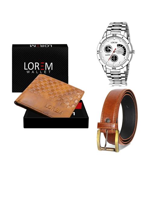 belt, wallet & watch gift combo - 19287847 - Very Small Image - 1