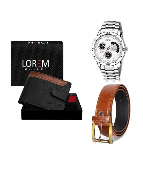 belt, wallet & watch gift combo - 19287855 - Very Small Image - 1
