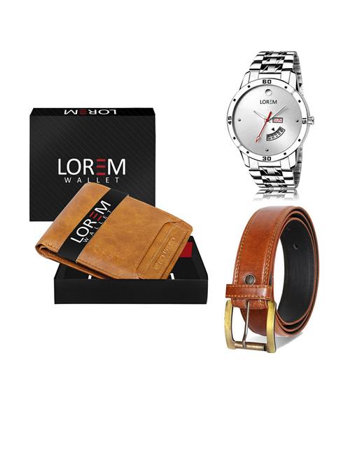 belt, wallet & watch gift combo - 19287906 - Very Small Image - 1