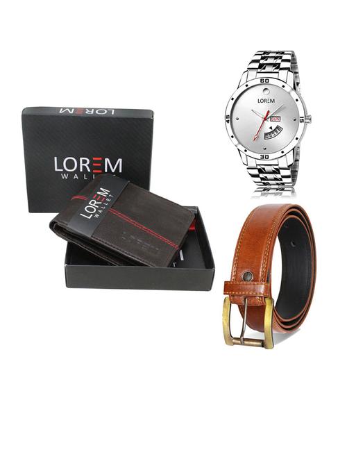 belt, wallet & watch gift combo - 19287907 - Very Small Image - 1