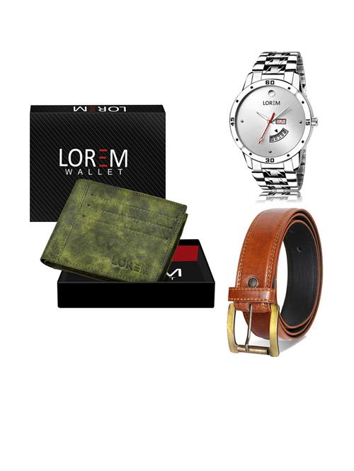 belt, wallet & watch gift combo - 19287917 - Very Small Image - 1