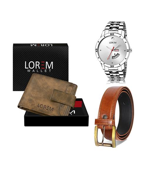 belt, wallet & watch gift combo - 19287923 - Very Small Image - 1