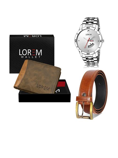 belt, wallet & watch gift combo - 19287926 - Very Small Image - 1