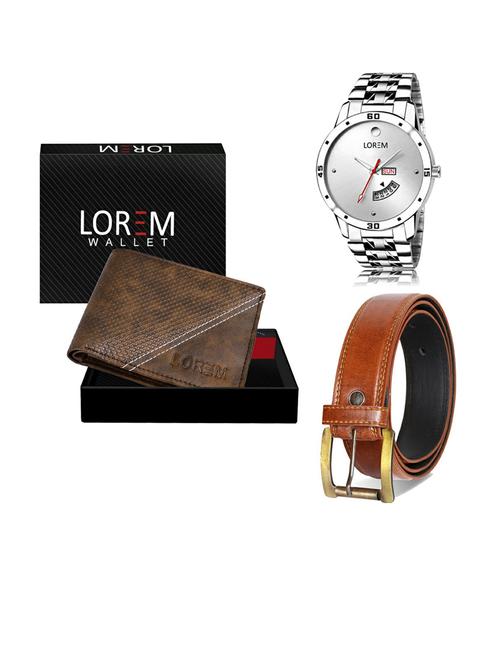 belt, wallet & watch gift combo - 19287932 - Very Small Image - 1