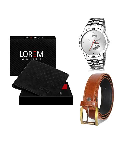 belt, wallet & watch gift combo - 19287939 - Very Small Image - 1