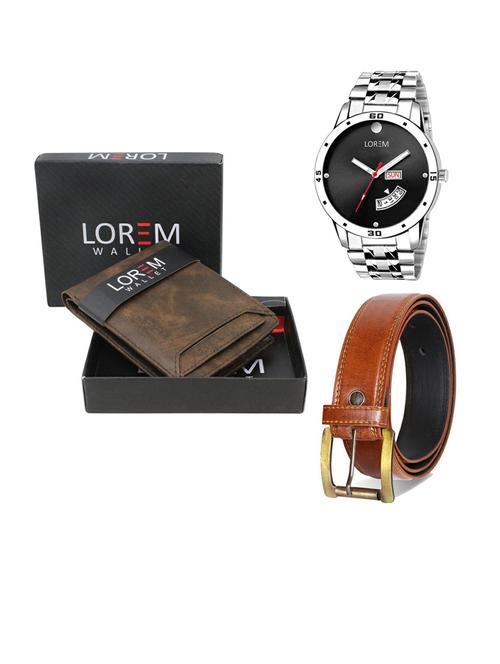 belt, wallet & watch gift combo - 19287950 - Very Small Image - 1