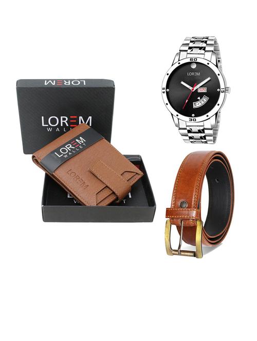 belt, wallet & watch gift combo - 19287955 - Very Small Image - 1